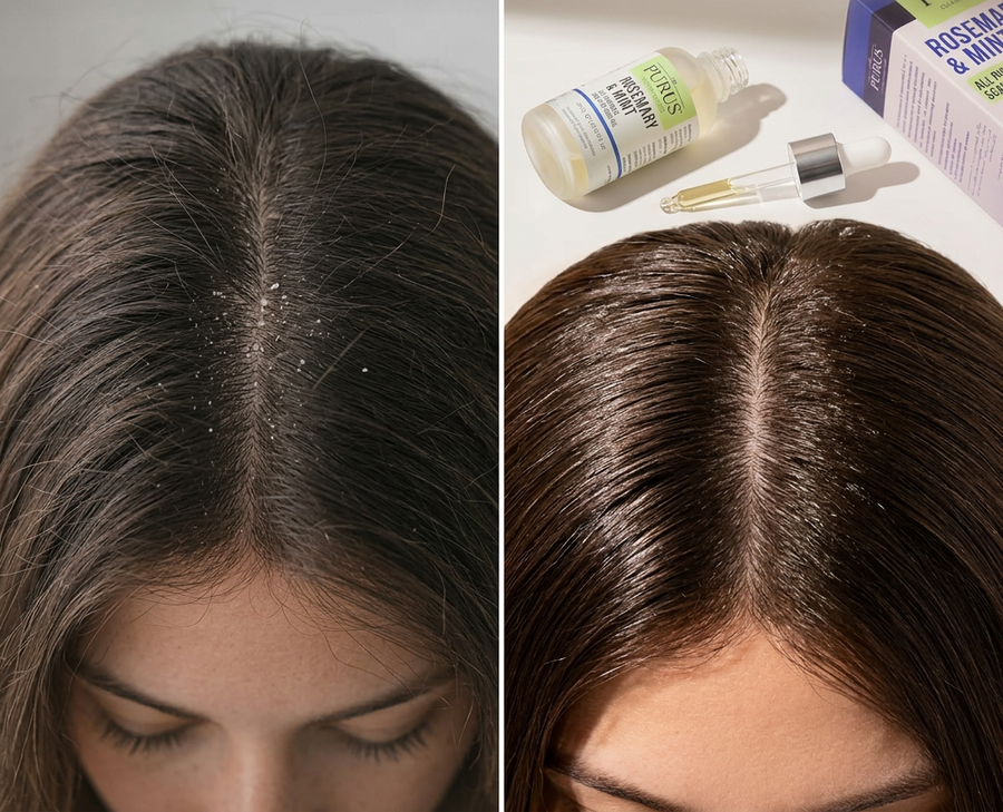 After using the product — clean scalp, healthy hair